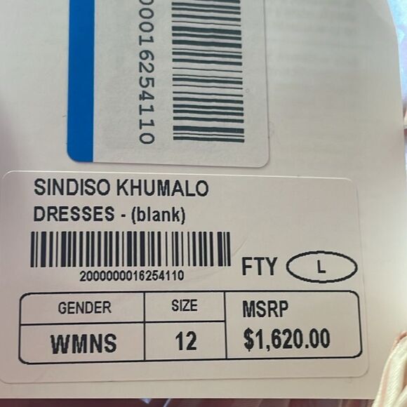 NWT SINDISO KHUMALO Ruffled printed Silk Dress - Picture 12 of 14